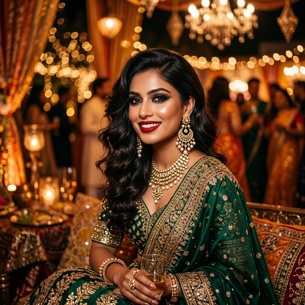 Glamorous party makeup look